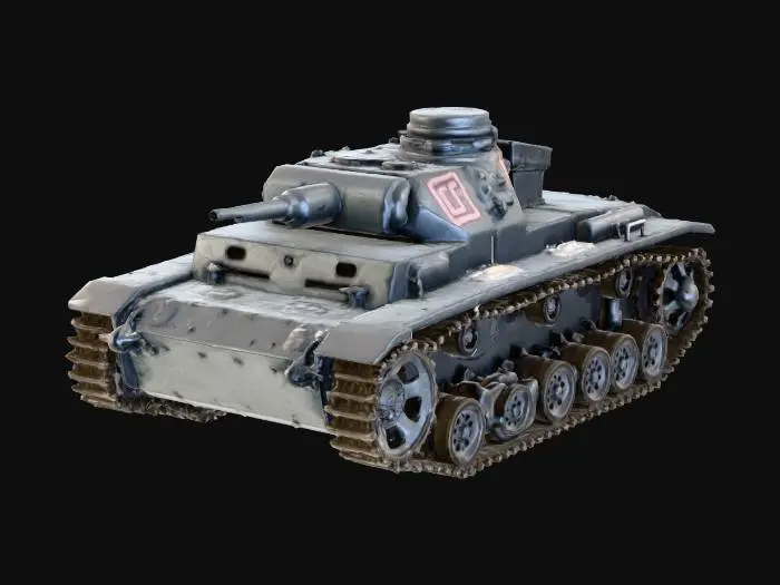 3D model for Panzer III — 5.38 m