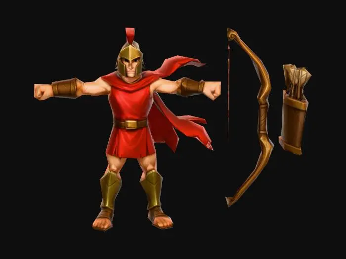 3D model for 2.Spartan Archer (Ranged unit) Spartans (Elite Ancient Warriors)