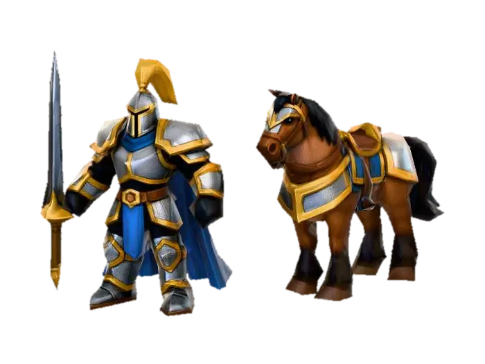 4.Knight (Secondary Unit – Elite Melee) Crownguard (Medieval Humans) का AI द्वारा बनाया गया 3D मॉडल