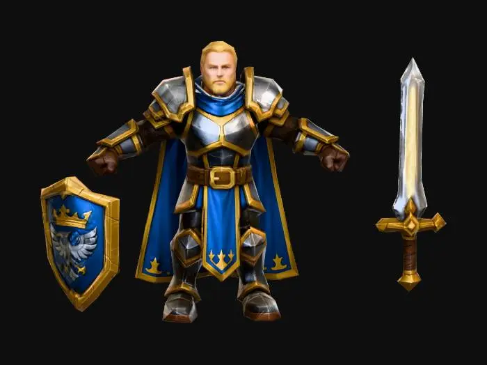 3D model for 7.King Gallahad (Strength Hero) Crownguard (Medieval Humans)