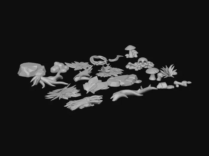 3D model for Nature Elements Icons