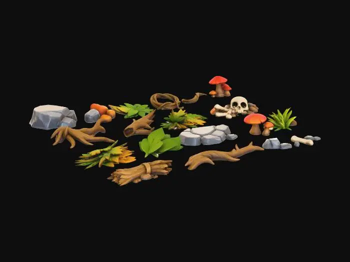 3D model for Nature Elements Icons