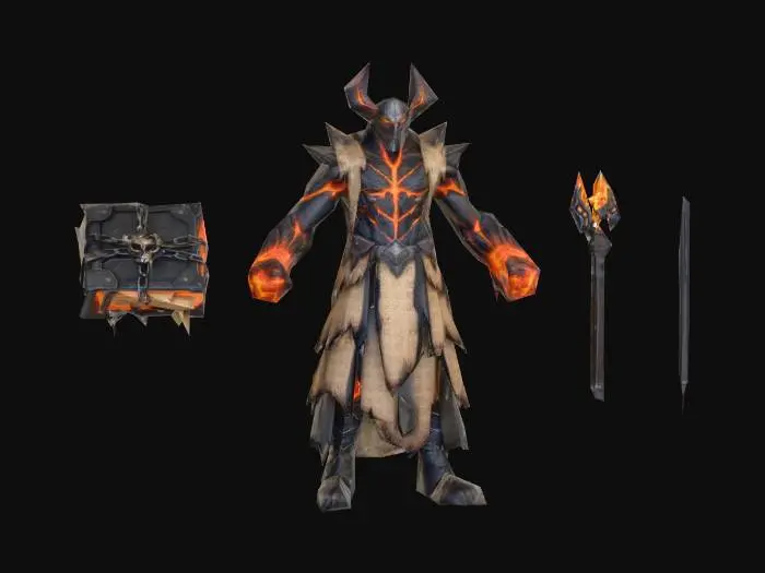 3D model for 7.Neraxis, the Burned Future(Intelligence Hero)(Demons (Infernal)
)