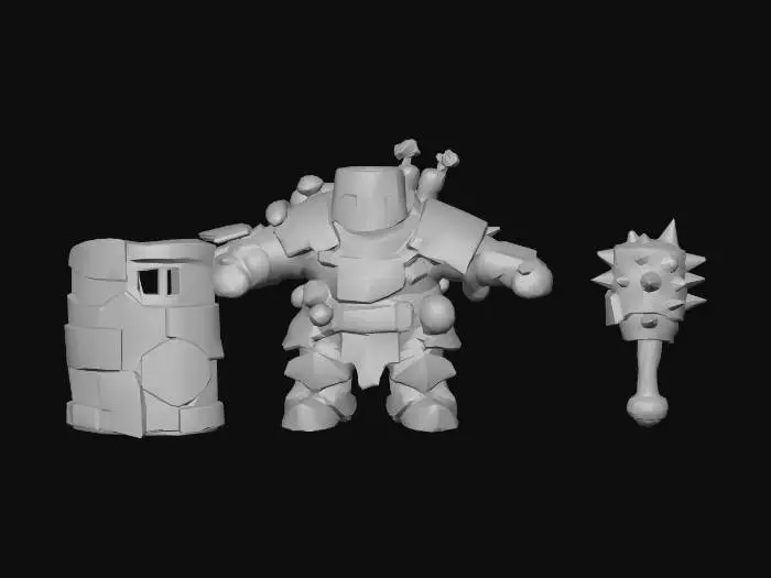 3D model for 4️⃣ 🛡 Scrapplate Bruiser (Heavy Frontliner)Tinkerfolk