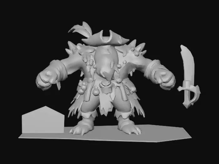 3D model for Captain Blackbeard - The Reef King of the Crimson Sails