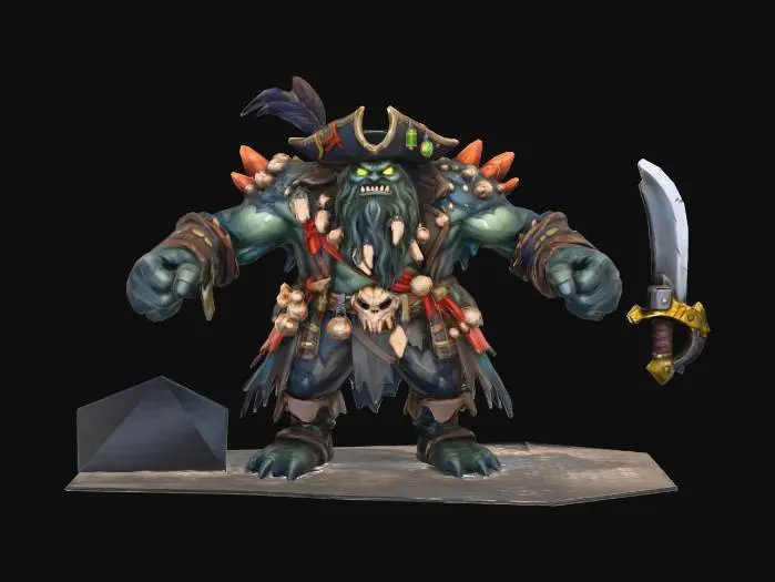 3D model for Captain Blackbeard - The Reef King of the Crimson Sails