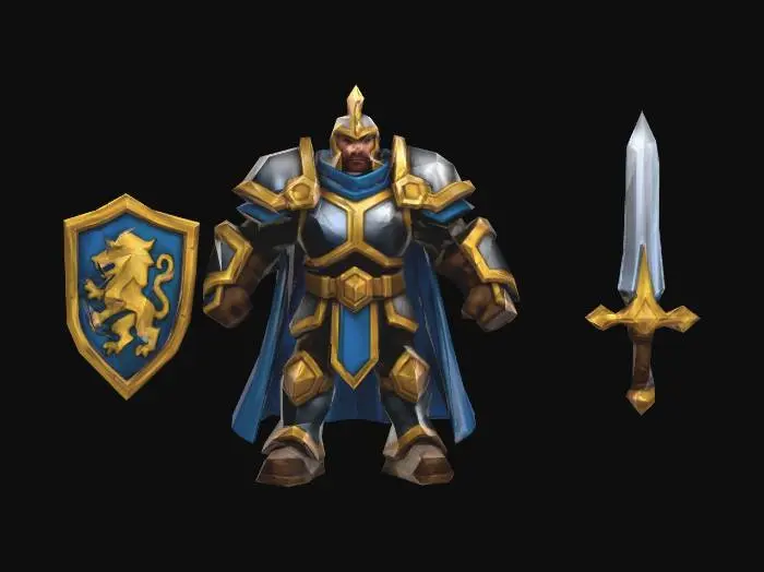3D model for 7.Sir Gallahad (Strength Hero) Crownguard (Medieval Humans)