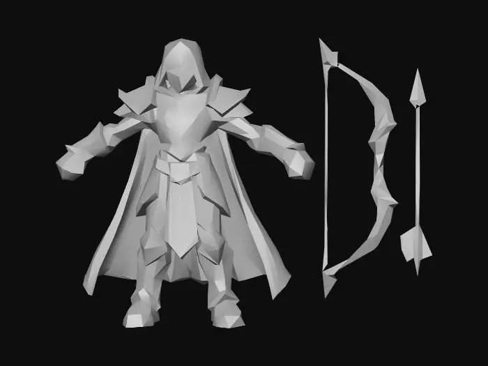 3D model for 7.Skyblade Ranger (Agility Hero) Crownguard (Medieval Humans)