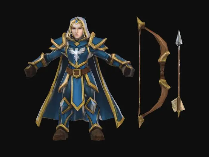 3D model for 7.Skyblade Ranger (Agility Hero) Crownguard (Medieval Humans)