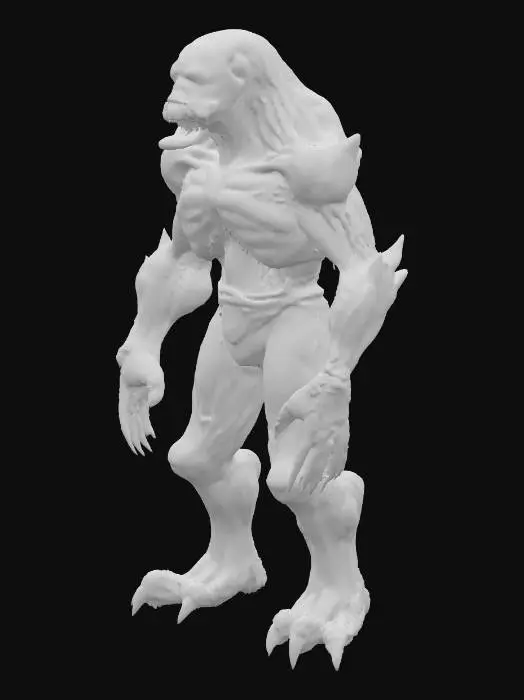 3D model for Fantasy lava ghost mutant brute, massive molten body, body gradually forming from lava, elegant stance, detailed menacing face, extremely detailed, high sharp resolution texture, hyperrealistic, epic stance, design patterns inspired by HR Giger, distressed textures, dark and gloomy, evil and sinister
