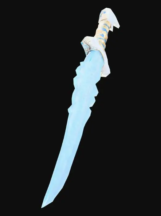 3D model for Tide-Caller Cutlass	Hilt is a nautilus shell; blade seems carved from frozen sea foam, flecked with salt crystals.,extremely detailed, high sharp resolution texture, hyperrealistic, 