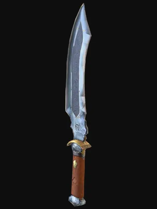 3D model for 	Scrapyard Shiv,Rusty dagger,low poly,like world of warcraft