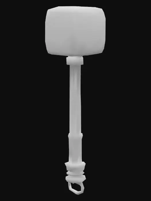 3D model for Chalk Hammer,low poly,like world of warcraft