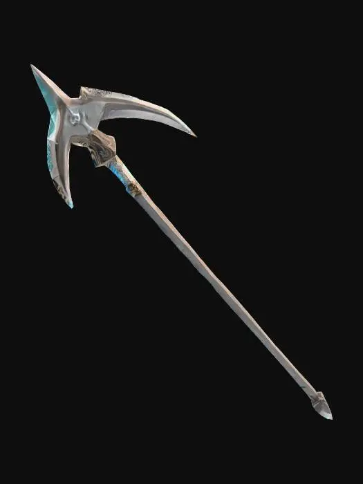 3D model for Frostmourn Scythe-Sword – crescent tip forever rimed with hoarfrost; breath fogs when it’s unsheathed...sword,low poly,like world of warcraft
