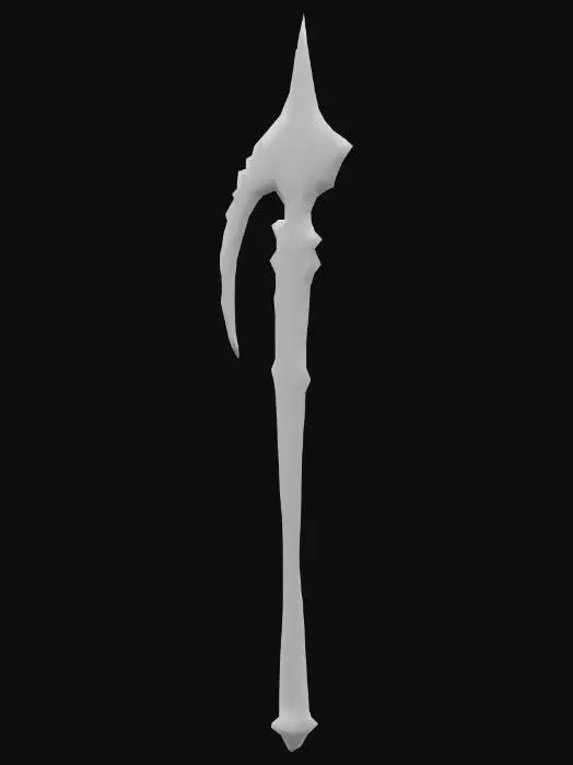 3D model for Frostmourn Scythe-Sword – crescent tip forever rimed with hoarfrost; breath fogs when it’s unsheathed...sword,low poly,like world of warcraft