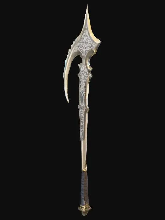 3D model for Frostmourn Scythe-Sword – crescent tip forever rimed with hoarfrost; breath fogs when it’s unsheathed...sword,low poly,like world of warcraft