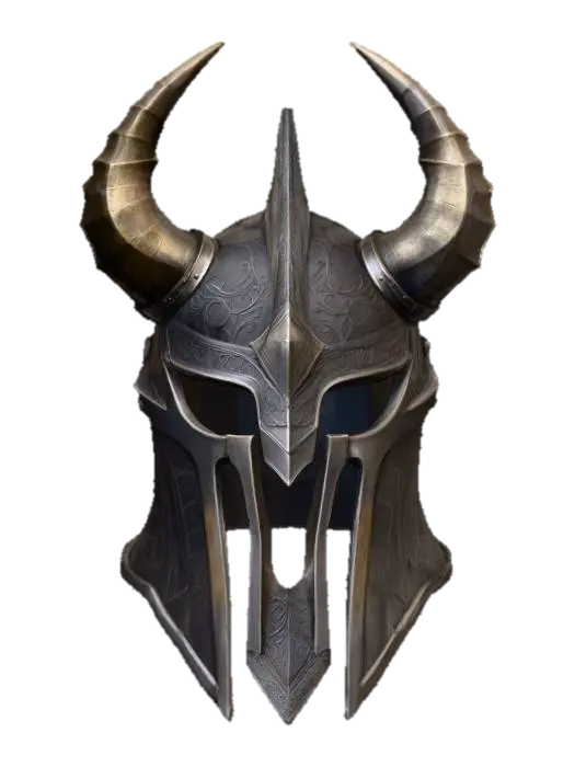 Horned Guardian Helmet - Wearable 3D-model, gegenereerd door AI