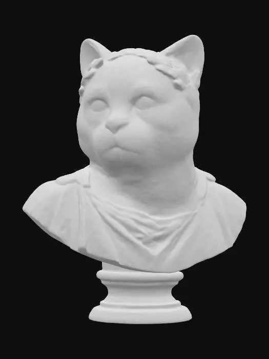 3D model for Cat Caesar Bust