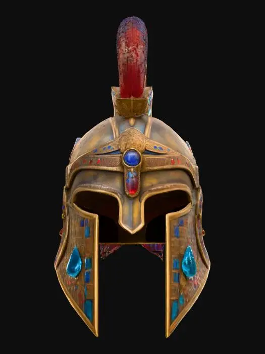 3D model for Aztec-Spartan Warrior Helmet