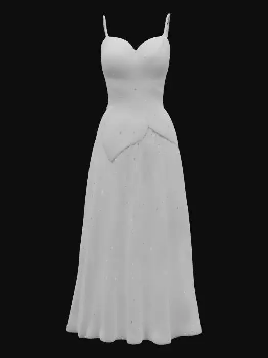 3D model for Sunset Blossom Dress