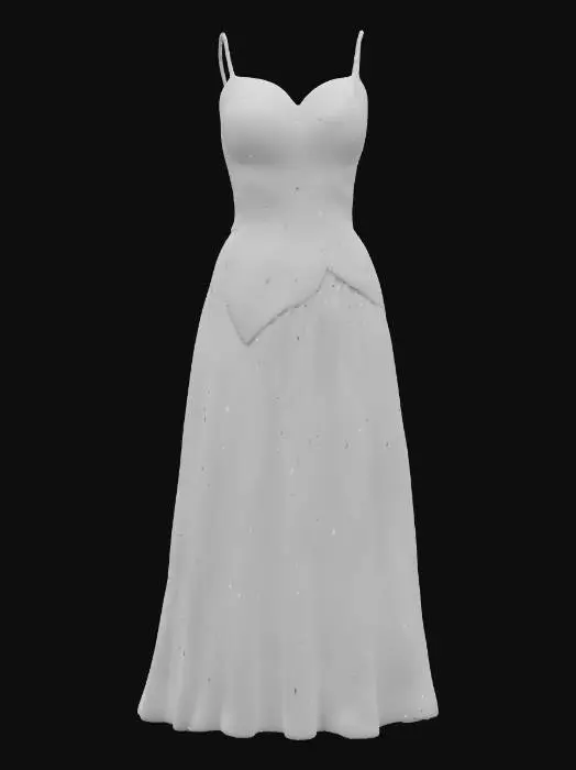 3D model for Sunset Blossom Dress