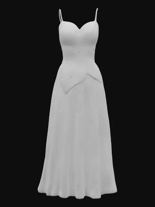 3D model for Sunset Blossom Dress