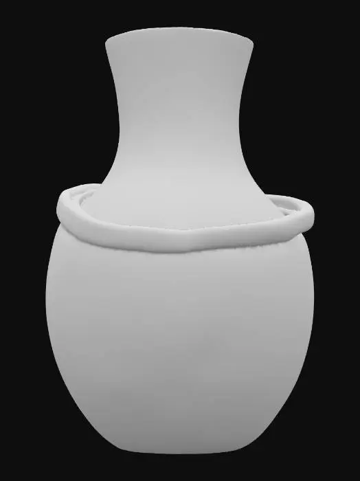 3D model for Floating rings vase – stacked offset rings forming a hollow tube.#PBR#