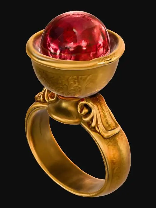 3D model for #PBR#, Crimson Radiance Ring