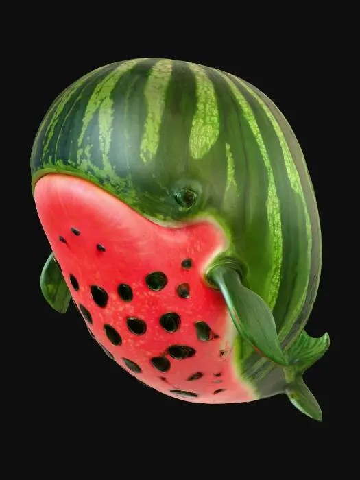 3D model for Watermelon Whale