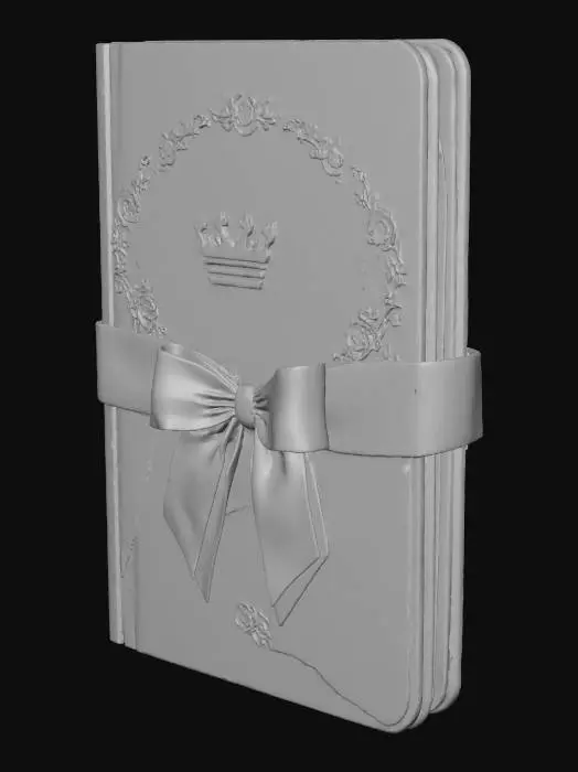 3D model for CUTE PRINCESS JOURNAL, PINK, NO TEXT