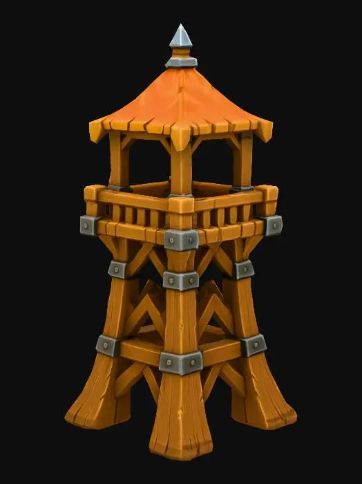 3D model for Wooden Watchtower