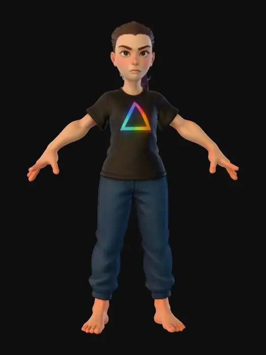 3D model for Determined Stance