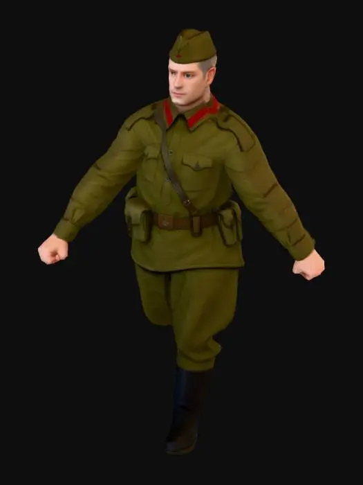 3D model for ww2 soviet soldier