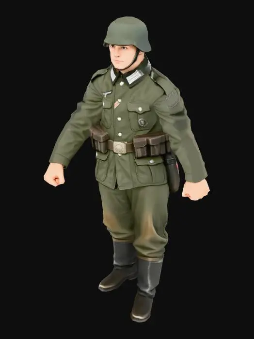 3D model for ww2 german soldier