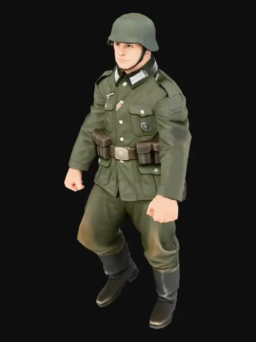 3D model for ww2 german soldier