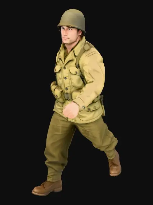 3D model for ww2 american soldier