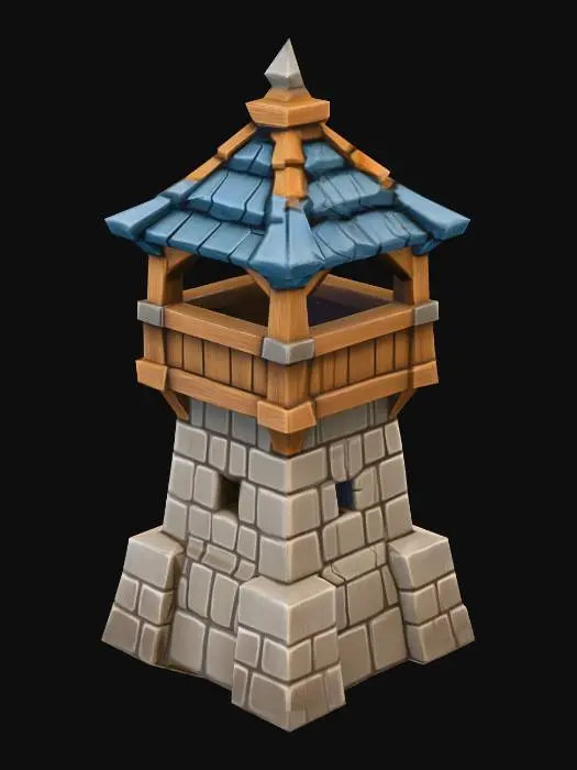 3D model for (tower building)2.Guard Tower(Tier 2) Crownguard (Medieval Humans)