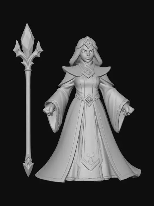 3D model for 3.Battlemage (Mage unit) Crownguard (Medieval Humans)