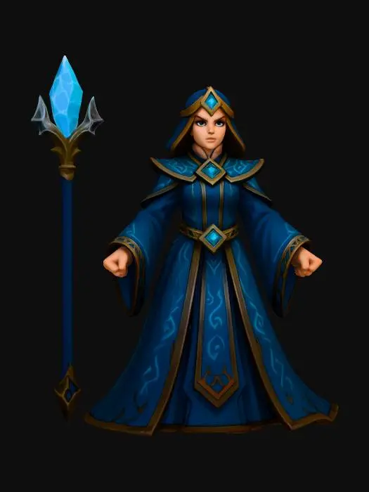 3D model for 3.Battlemage (Mage unit) Crownguard (Medieval Humans)