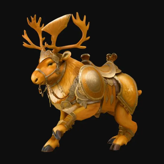 3D model for Armored Elk,mount