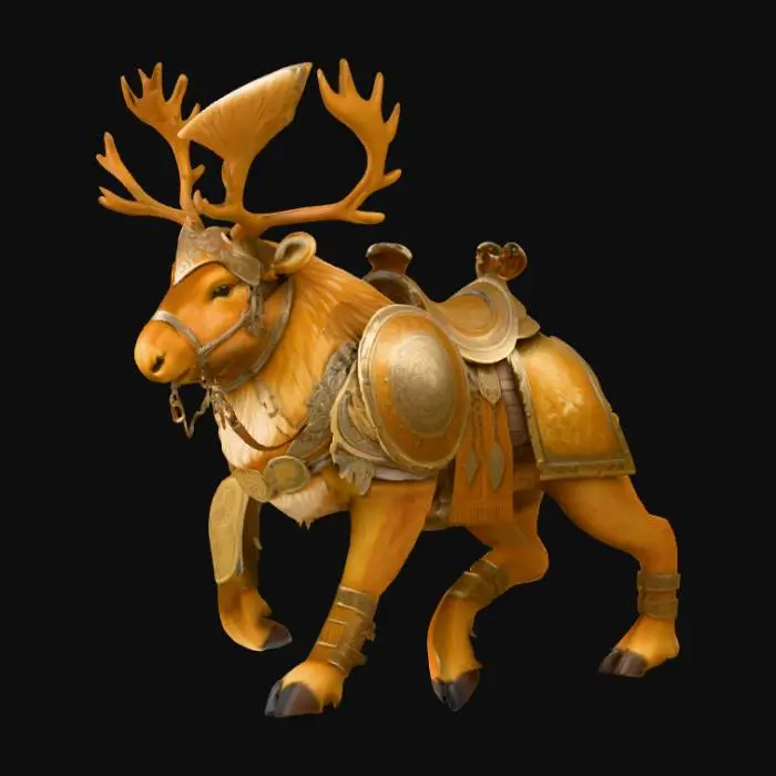 3D model for Armored Elk,mount