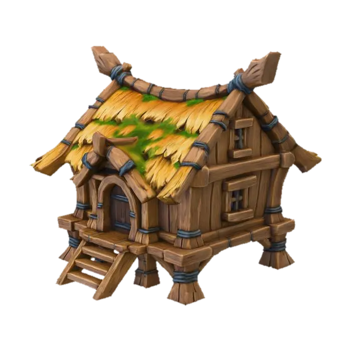 Modelo 3D de Rustic Cabin Model, gerado por IA