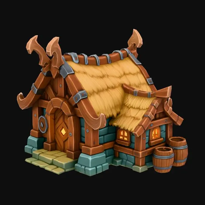 3D model for Rustic Cottage