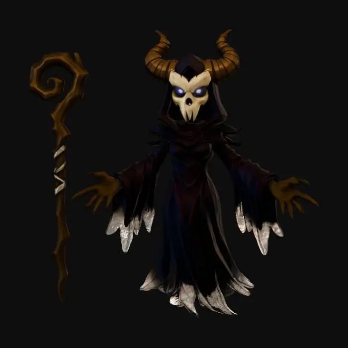 3D model for Dark Enchanter,Mephista the Deceiver (Hero) Role: Illusionist • Dark Magic • Control Description: A sly demon enchantress cloaked