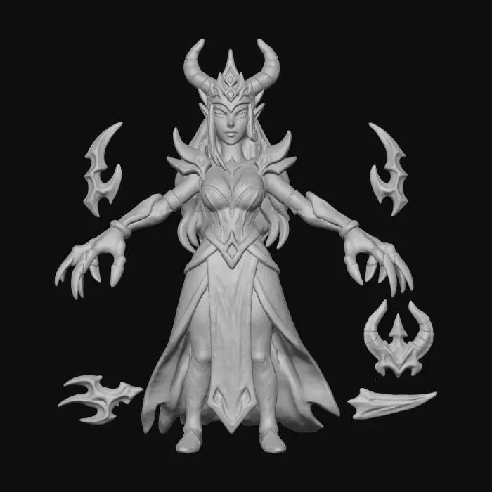 3D model for Mystic Sorceress of Darkness,Lilith the Temptress (Hero) Role: Assassin • Enchantment / Seduction • Agile Damage Description: A seductive but deadly