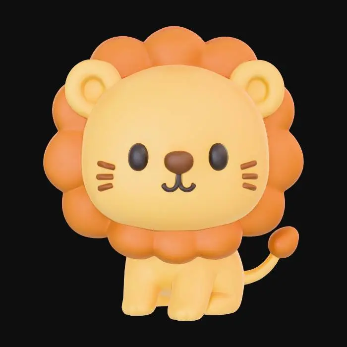 3D model for Lion Cub Cuteness