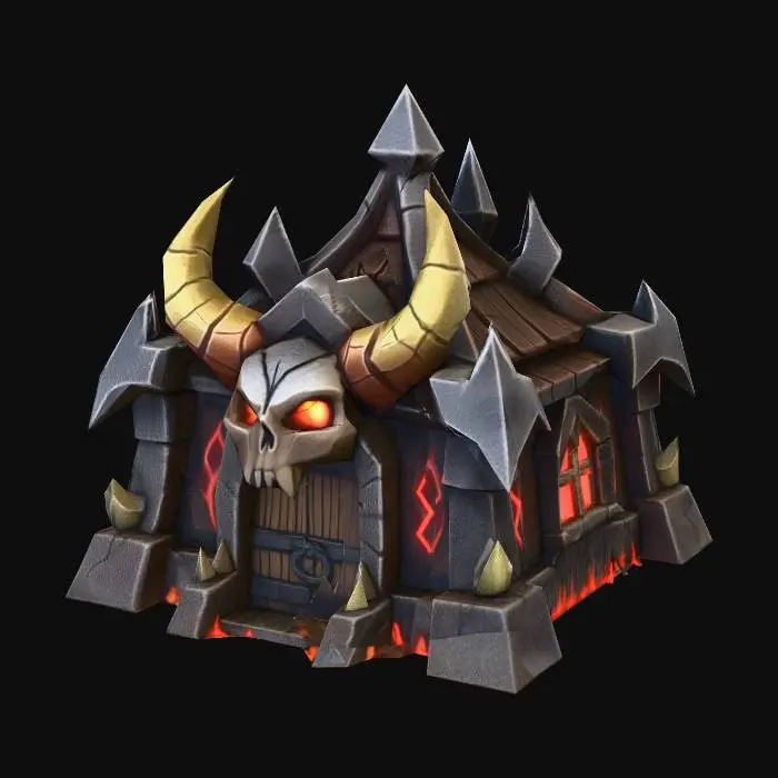 3D model for (BARRACKS)2. Embermaw Kennel (Tier II) Demons (Infernal)