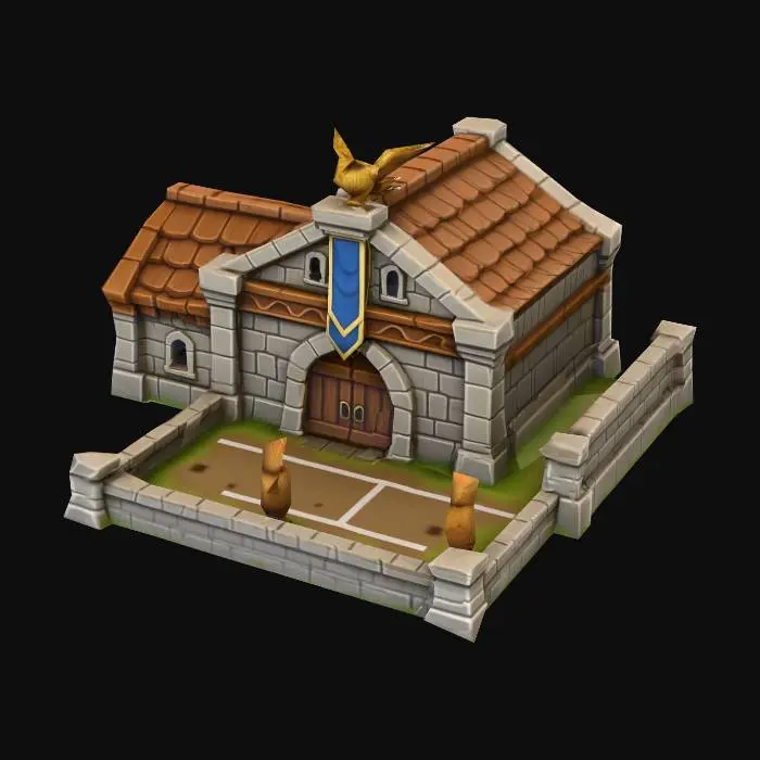 3D model for (barracks building)4.Royal Academy(Tier 4)Crownguard (Medieval Humans)