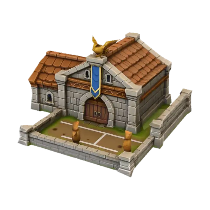 (barracks building)4.Royal Academy(Tier 4)Crownguard (Medieval Humans) का AI द्वारा बनाया गया 3D मॉडल