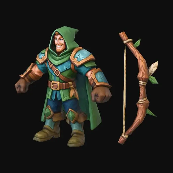 3D model for 7.Robin Hood (Agility Hero) Crownguard (Medieval Humans)